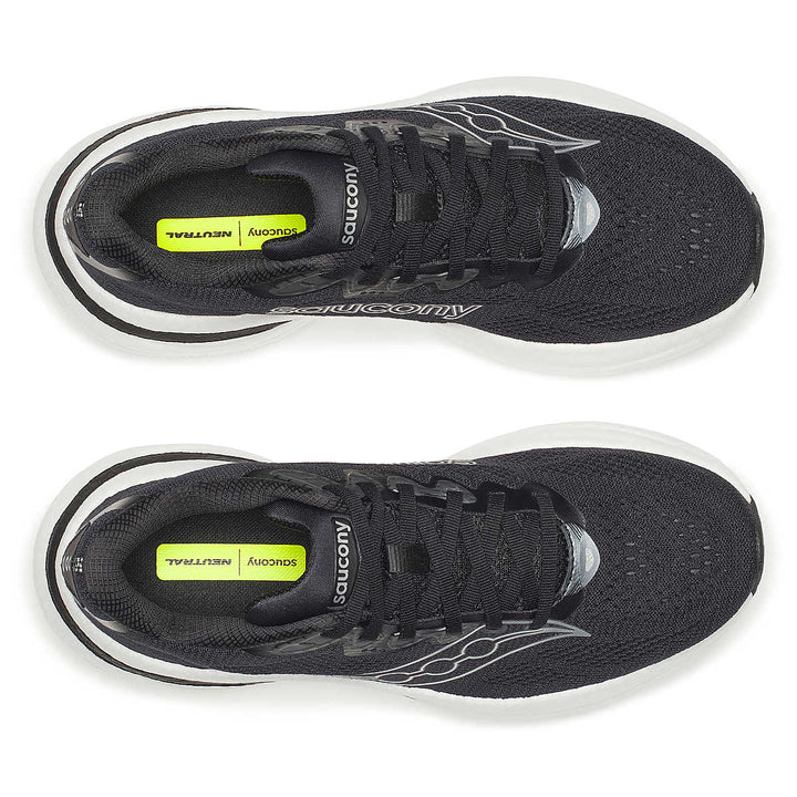 Men's Saucony Ride 19 - Black Silver Wide
