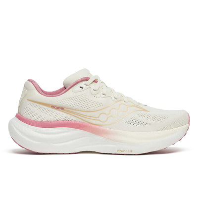 Saucony Ride 19 para mujer - Vanilla Mauve Wide