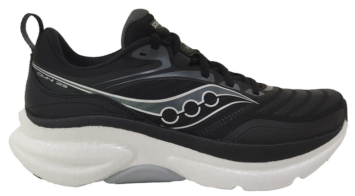 Women's Saucony Omni St 23 - Black Silver Wide
