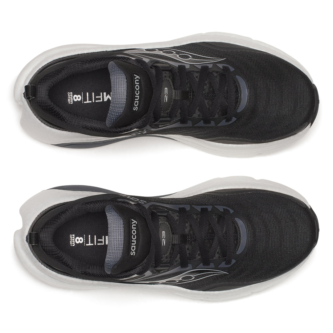 Women's Saucony Omni St 23 - Black Silver Wide