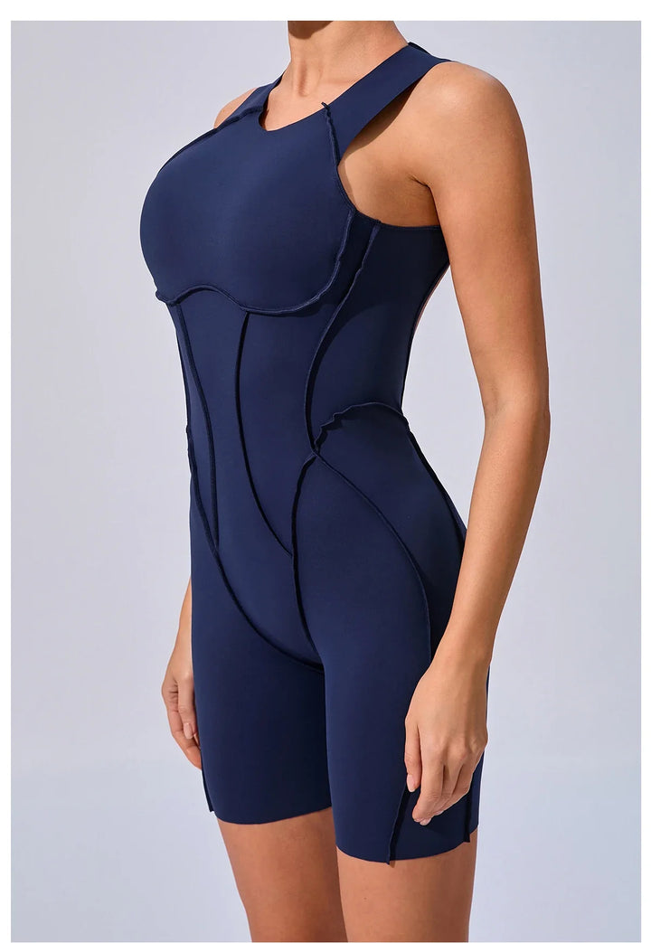Women’s Padded Sport Jumpsuit – Fitness Bodysuit for Gym and Activewear