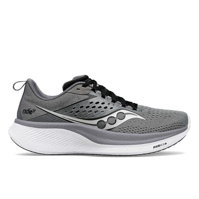 Saucony Ride 17 para hombre, color ceniza y negro (S20924-107)