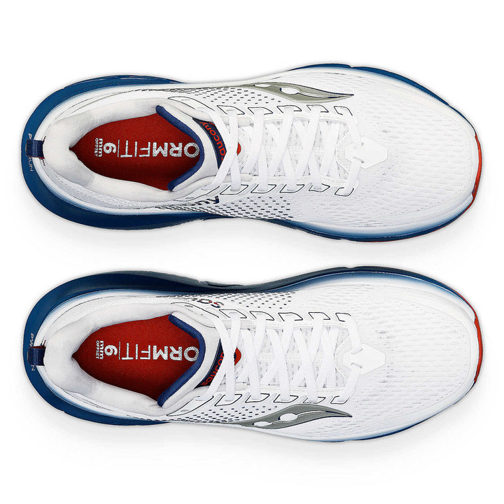 Saucony Guide 17 para hombre, blanco y azul marino (S20936-108)