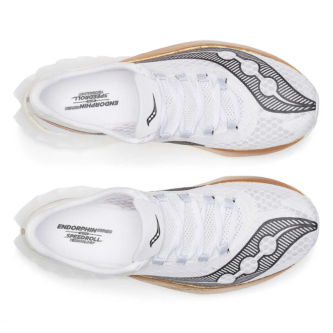 Saucony Endorphin Pro 4 para hombre - Blanco dorado