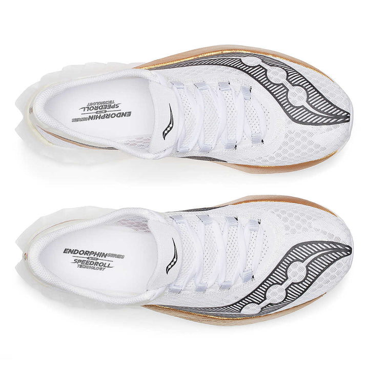 Saucony Endorphin Pro 4 para hombre - Blanco dorado
