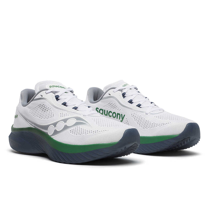 Saucony Kinvara 15 para hombre, blanco y azul marino (S20967-230)