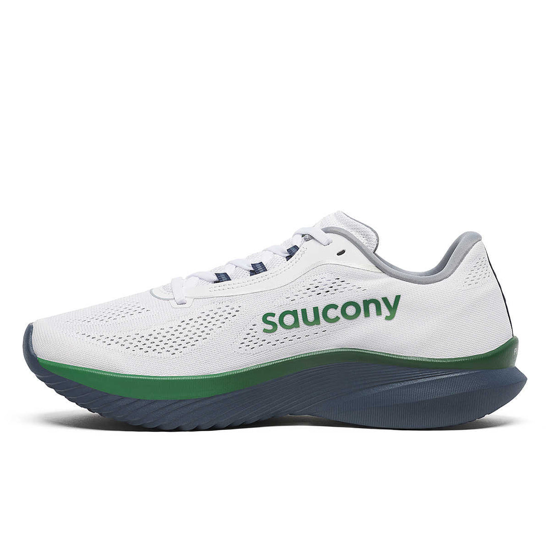 Saucony Kinvara 15 para hombre, blanco y azul marino (S20967-230)