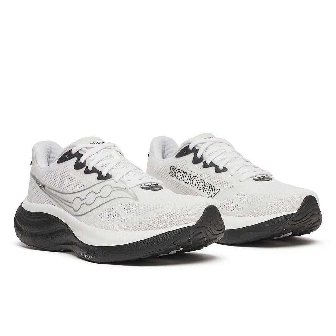 Men's Saucony Ride 19 - White Black