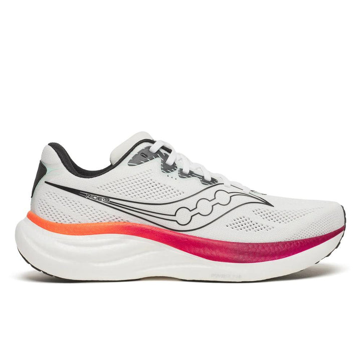 Men's Saucony Ride 19 - White Crimson