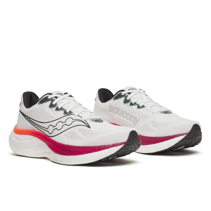 Men's Saucony Ride 19 - White Crimson