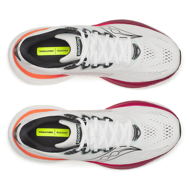 Men's Saucony Ride 19 - White Crimson