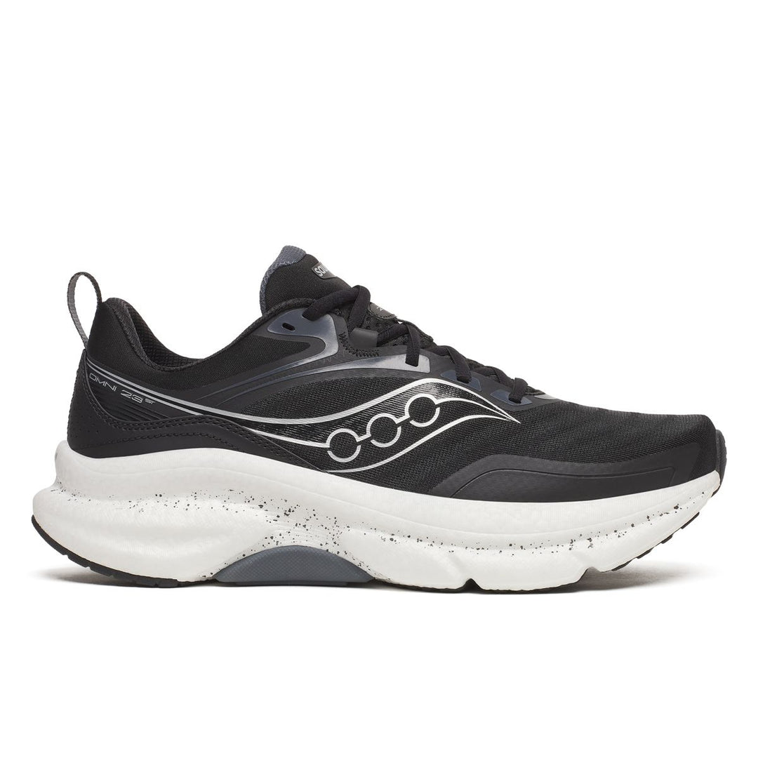 Men's Saucony Omni St 23 - Black Silver Wide
