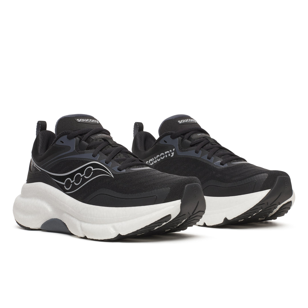 Men's Saucony Omni St 23 - Black Silver Wide
