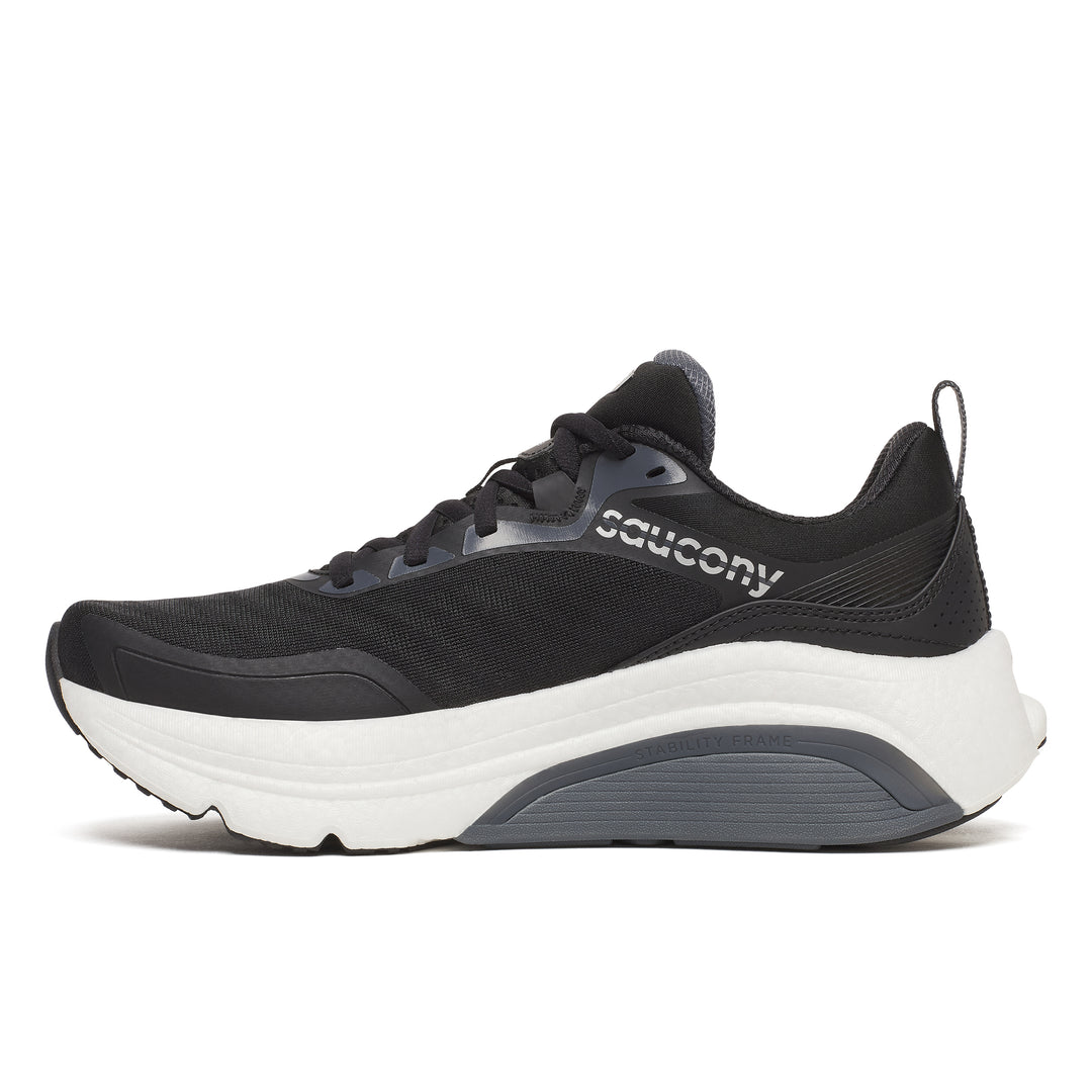 Men's Saucony Omni St 23 - Black Silver Wide