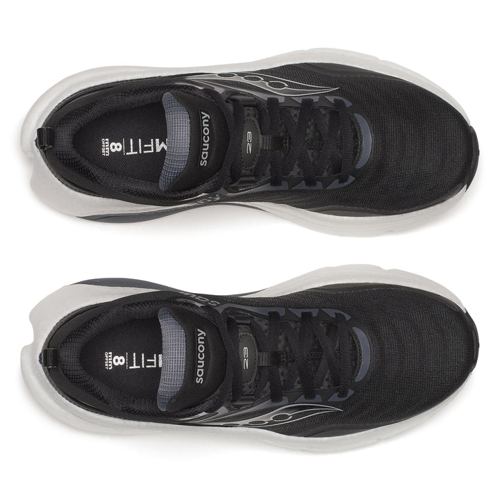 Men's Saucony Omni St 23 - Black Silver Wide