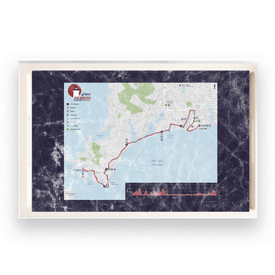 ASICS Falmouth Road Race 2026 - Falmouth Road Race Course Map Wall Art