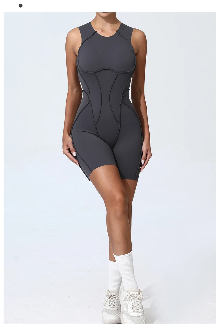 Women’s Padded Sport Jumpsuit – Fitness Bodysuit for Gym and Activewear