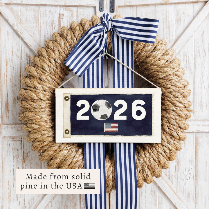 2026 Vintage USA Flag Twine Sign