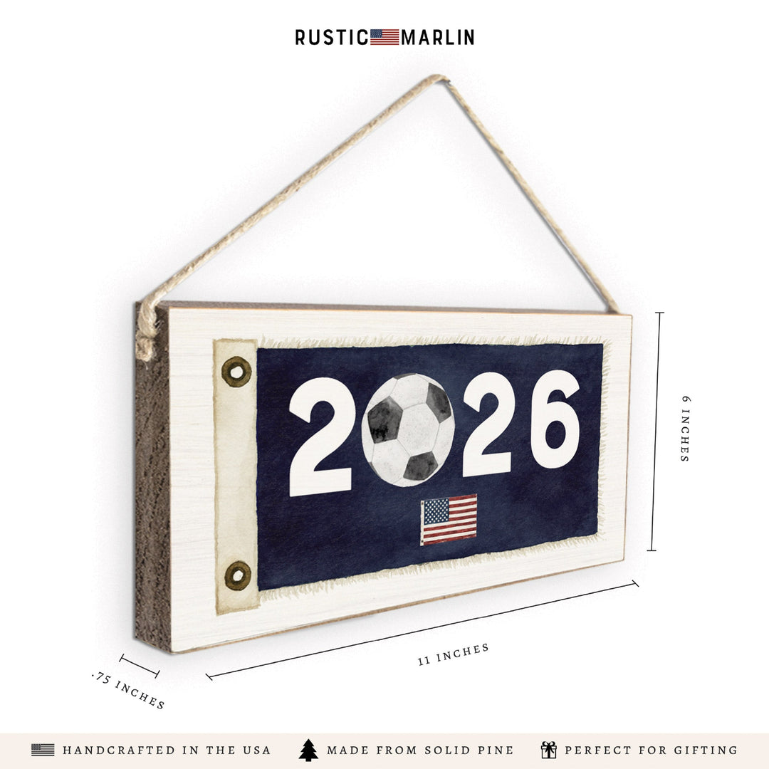 2026 Vintage USA Flag Twine Sign