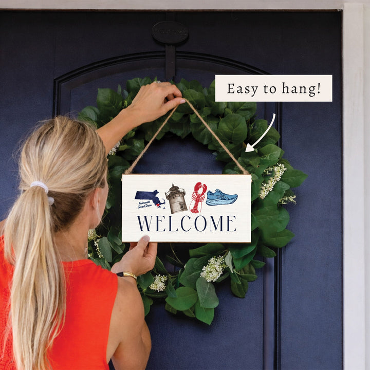 *Falmouth Road Race Icons Twine Sign