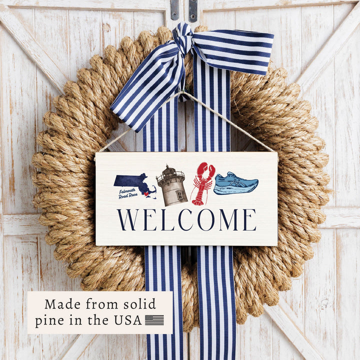 *Falmouth Road Race Icons Twine Sign