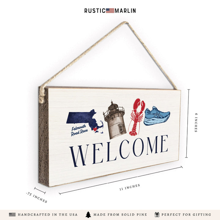 *Falmouth Road Race Icons Twine Sign