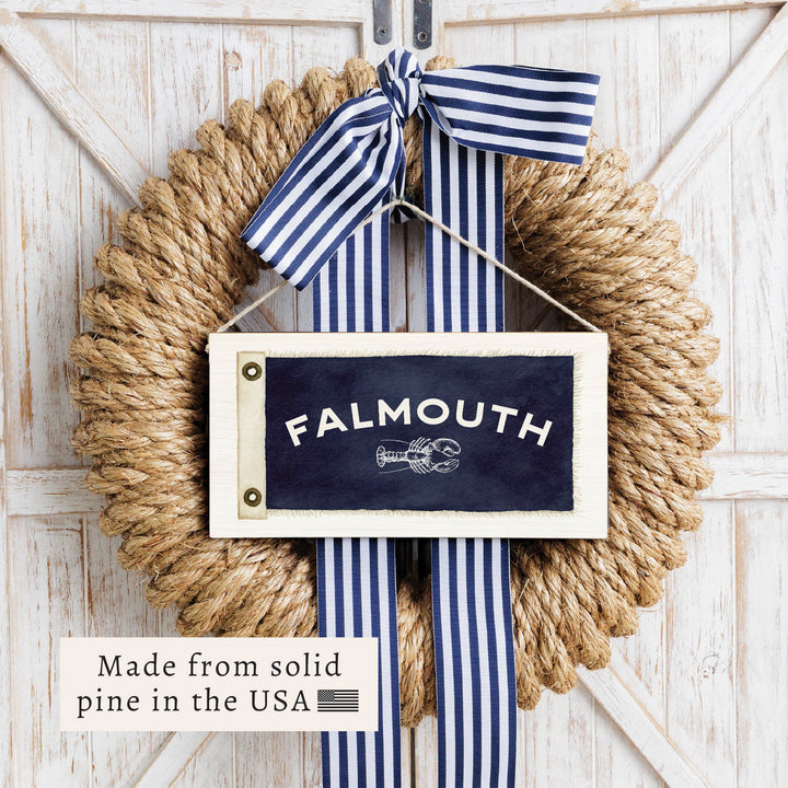 *Falmouth Lobster Vintage Flag Twine Sign
