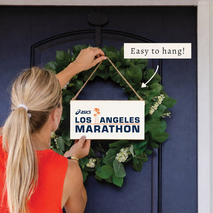 *Los Angeles Marathon White Twine Sign
