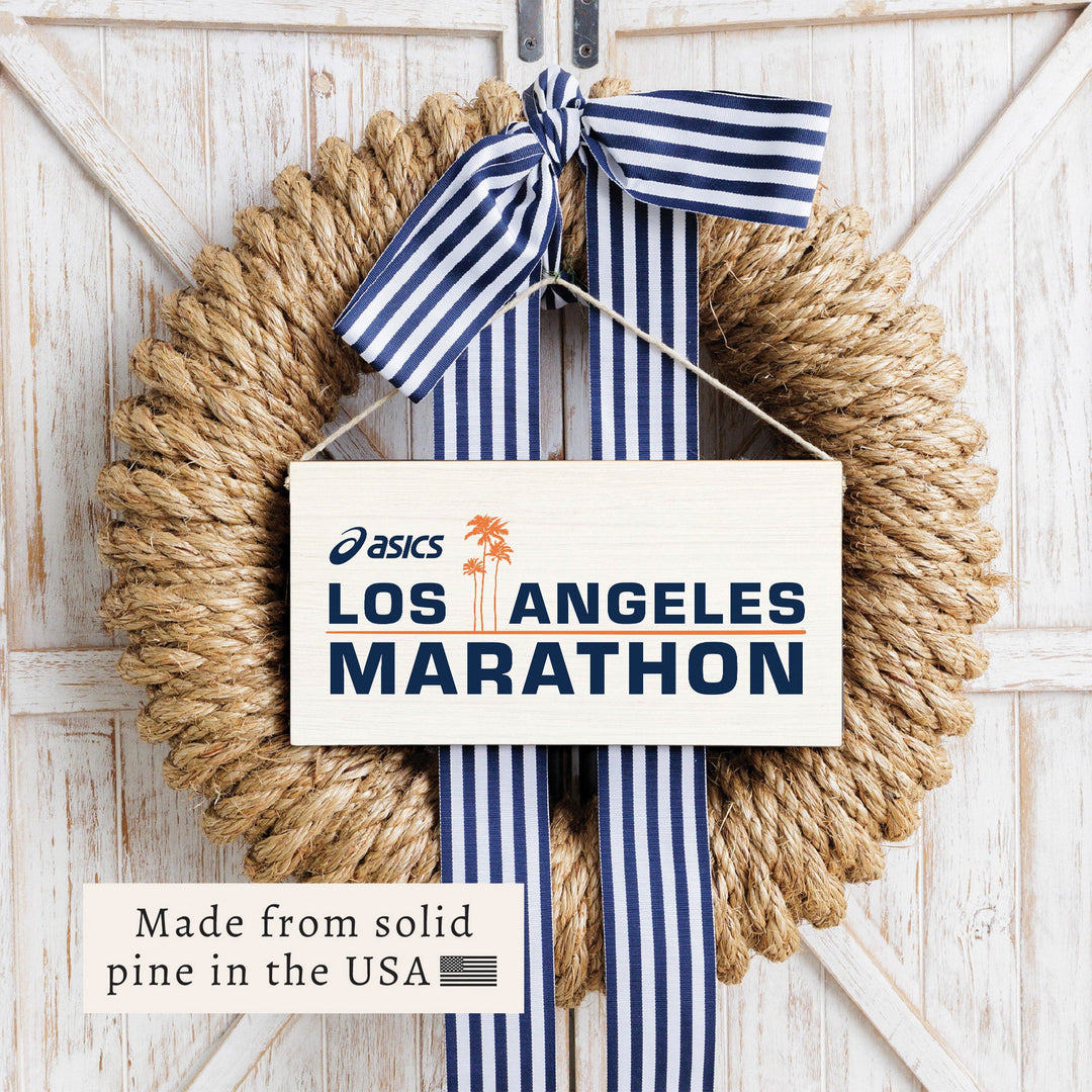 *Los Angeles Marathon White Twine Sign