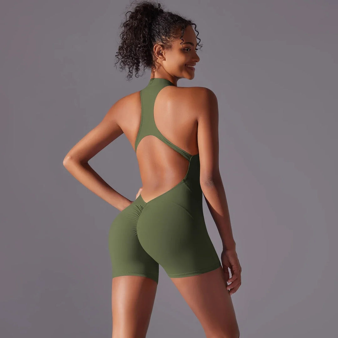 Women’s Push-Up Backless Gym Jumpsuit