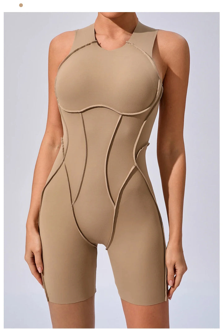 Women’s Padded Sport Jumpsuit – Fitness Bodysuit for Gym and Activewear