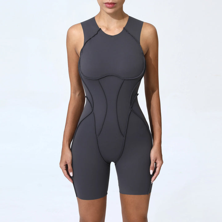 Women’s Padded Sport Jumpsuit – Fitness Bodysuit for Gym and Activewear