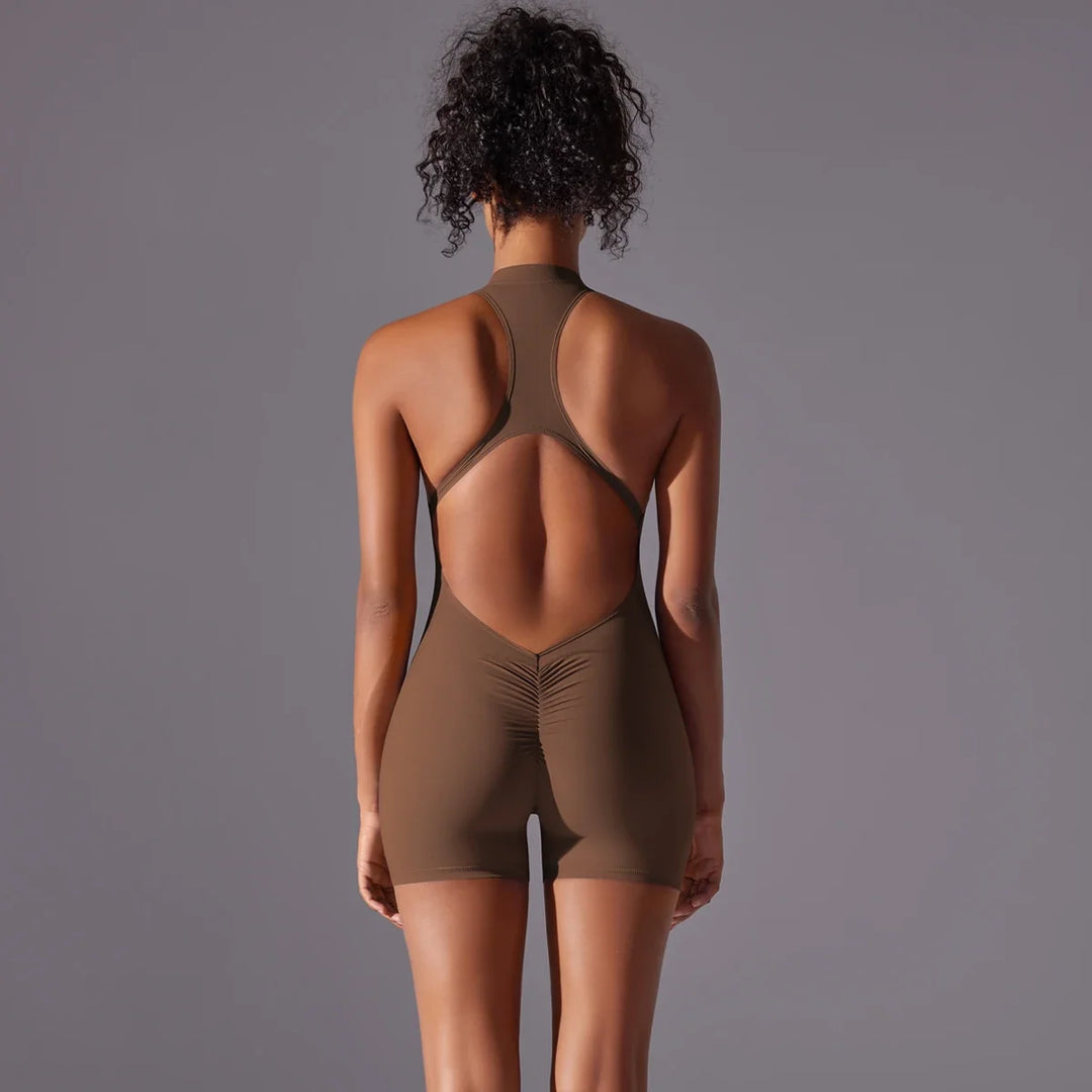 Women’s Push-Up Backless Gym Jumpsuit