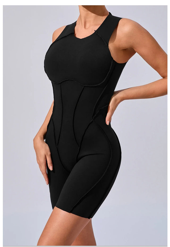Women’s Padded Sport Jumpsuit – Fitness Bodysuit for Gym and Activewear