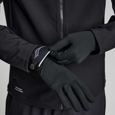 Guantes convertibles Saucony Hurricane (Solstice), color negro