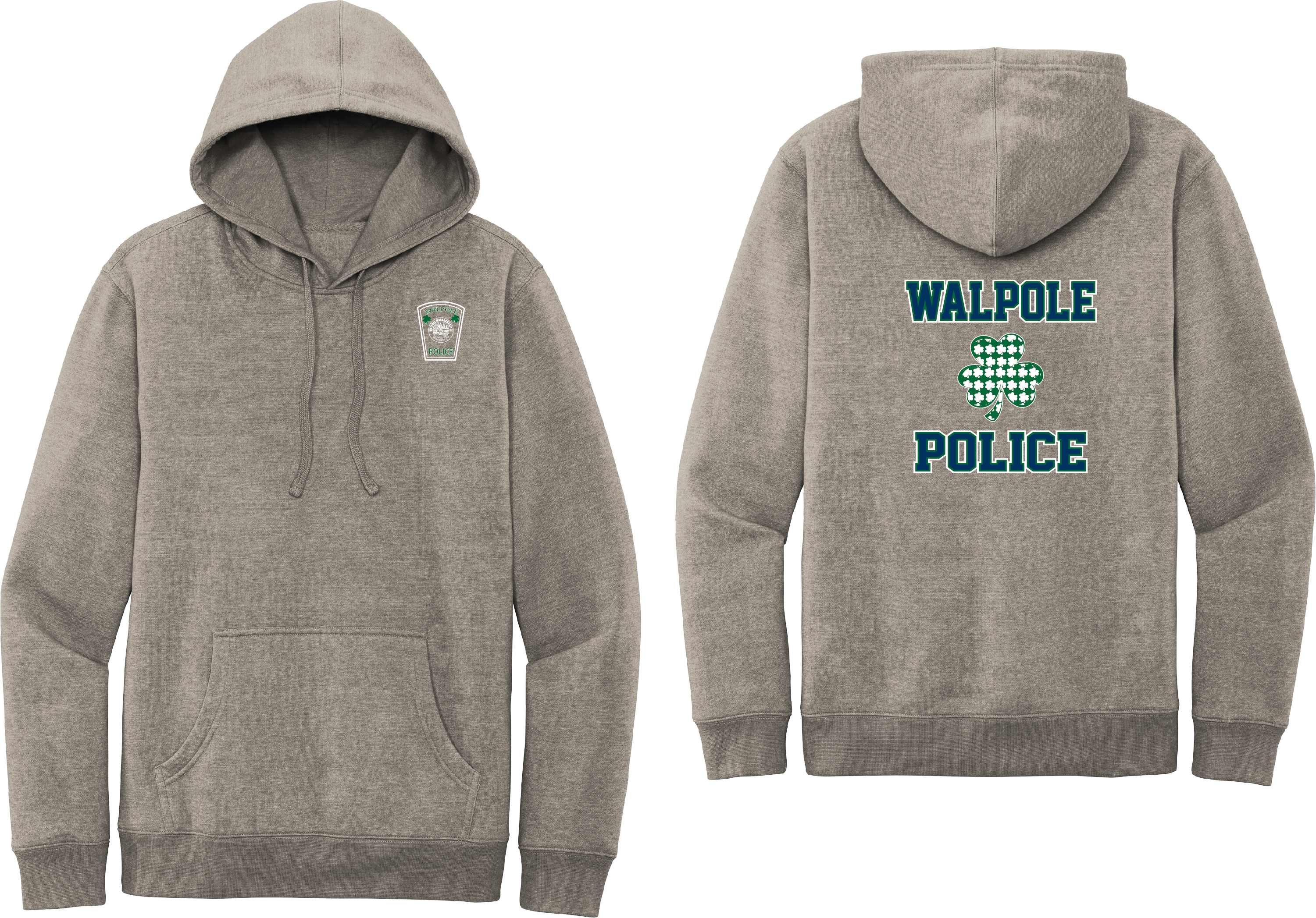 Walpole PD St. Patrick's Day 2024 LC Badge - District® Adult V.I.T.™ Fleece Hoodie - DT6100