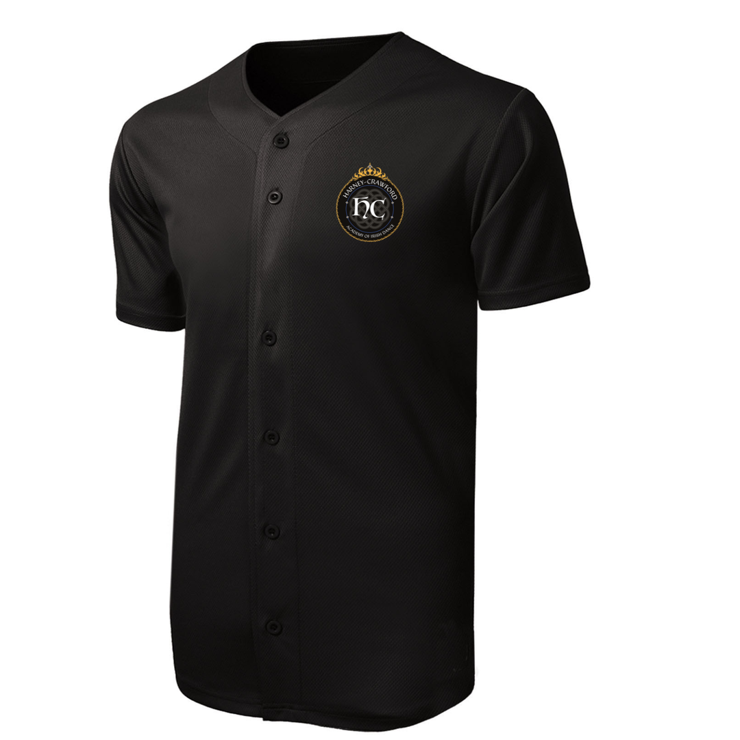 HCA - Jersey deportivo de malla resistente con botones completos Sport-Tek® para adultos (ST220)