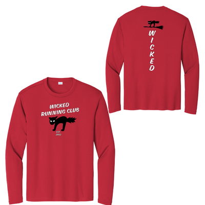 Wicked Running Club - Camiseta deportiva de manga larga para hombre (ST350LS)