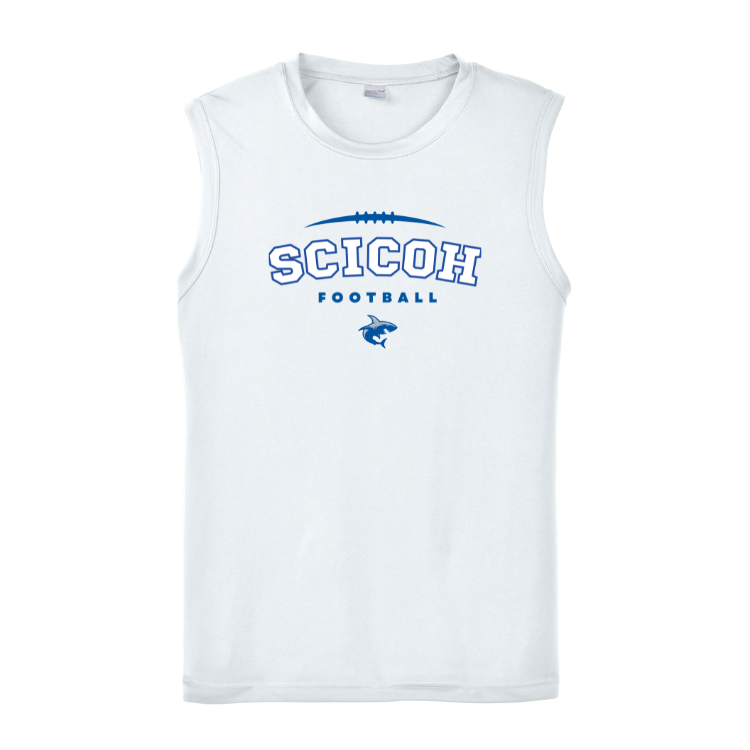 SciCoh Football and Cheer - Men’s Performance Tank - White (ST352)