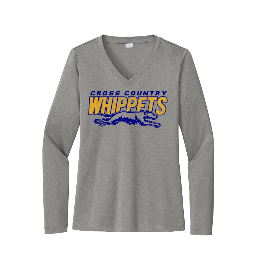 Downingtown West XC and T&F - Women's Long Sleeve Performance V-Neck Tee (LST353LS)