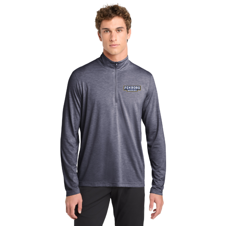 Suéter con cremallera de 1/4 de mezcla de tres colores para hombre (ST407)