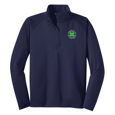 Suéter de mezcla de tres capas con tejido absorbente y cierre de 1/4 para hombre de Friends of St. Patrick (ST407)
