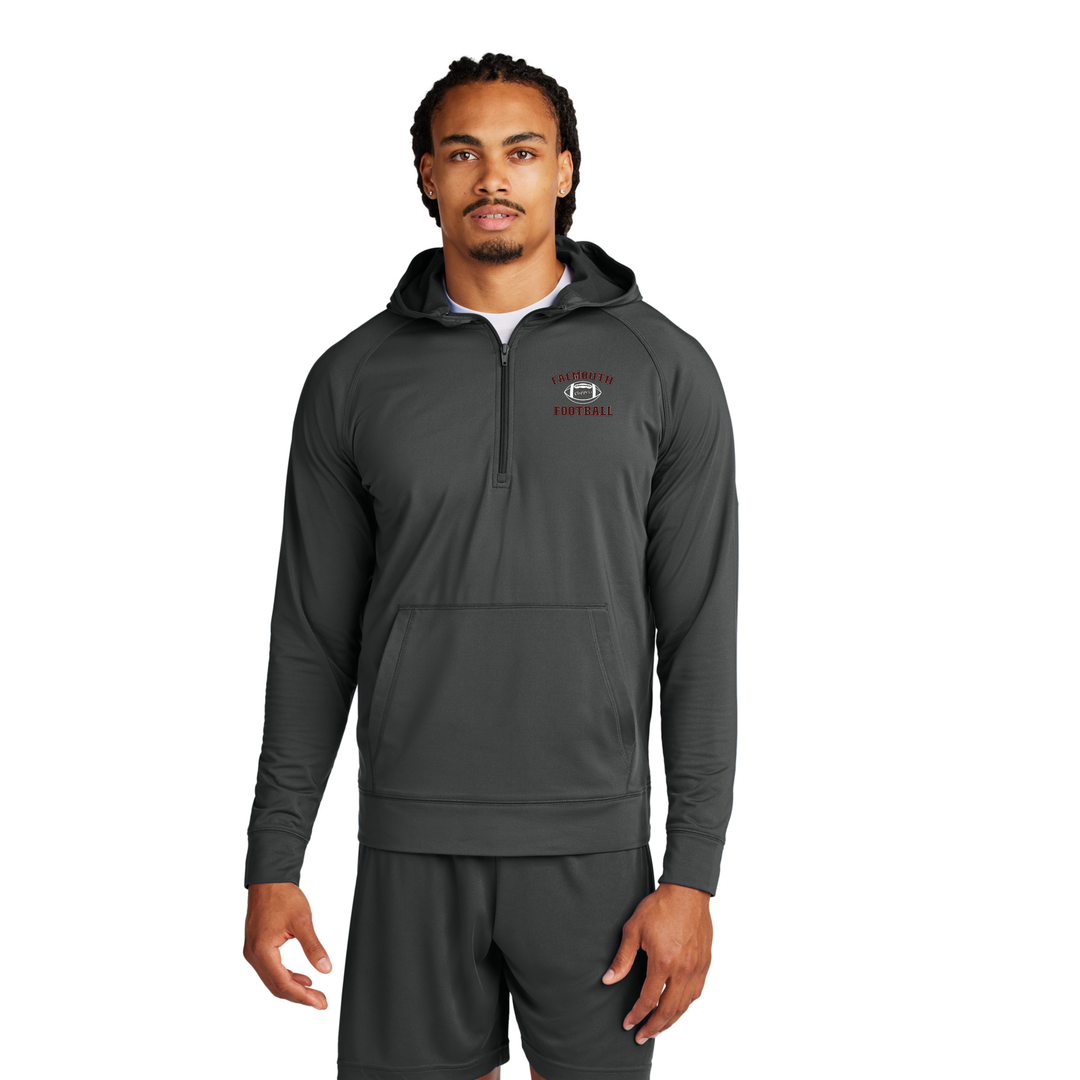 Falmouth Football - Stretch 1/2-Zip Hoodie (ST856)