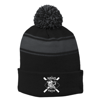 Gorro de lacrosse juvenil para niñas Walpole con pompón a rayas (STC28) 