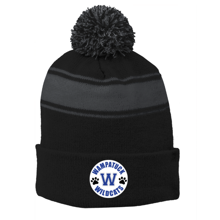 Gorro de lacrosse juvenil para niñas Walpole con pompón a rayas (STC28) 