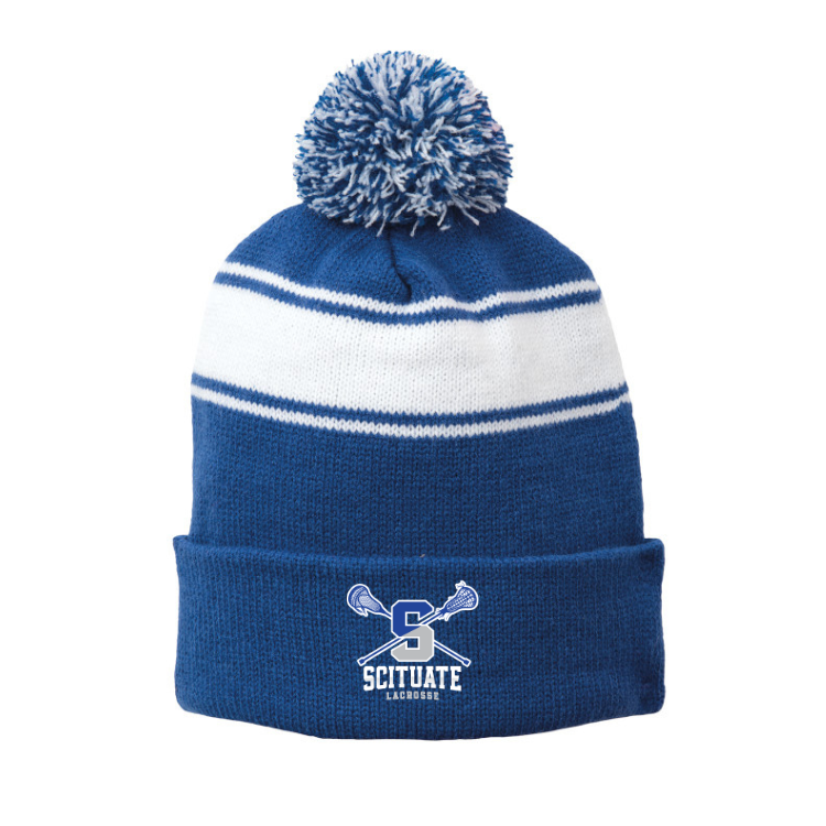 Gorro de invierno con pompón de Scituate Lacrosse (STC28)