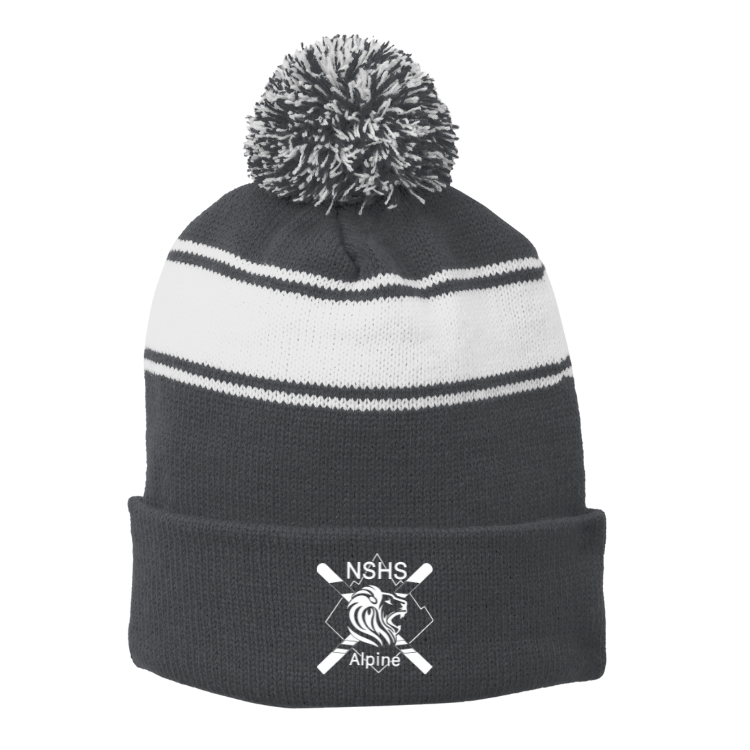 Newton South Alpine Ski - Stripe Pom Pom Beanie (STC28)