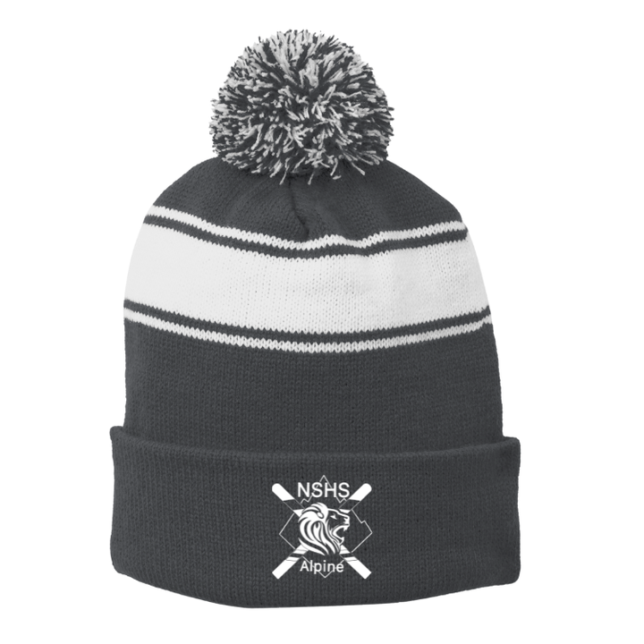 Newton South Alpine Ski - Stripe Pom Pom Beanie (STC28)