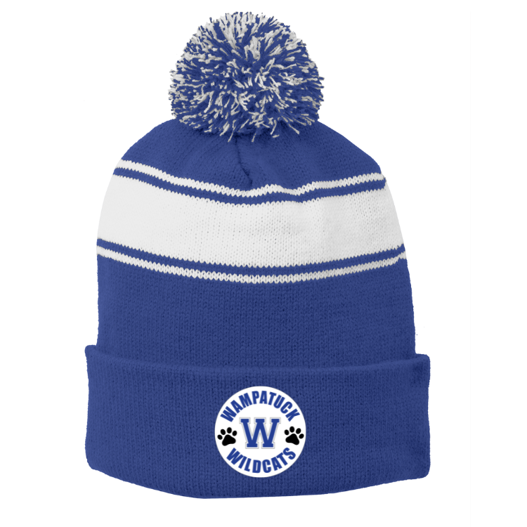 Gorro de lacrosse juvenil para niñas Walpole con pompón a rayas (STC28) 