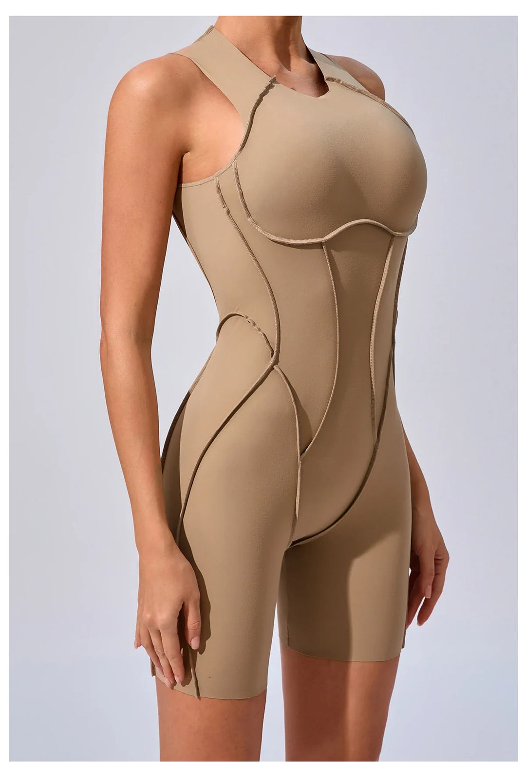Women’s Padded Sport Jumpsuit – Fitness Bodysuit for Gym and Activewear